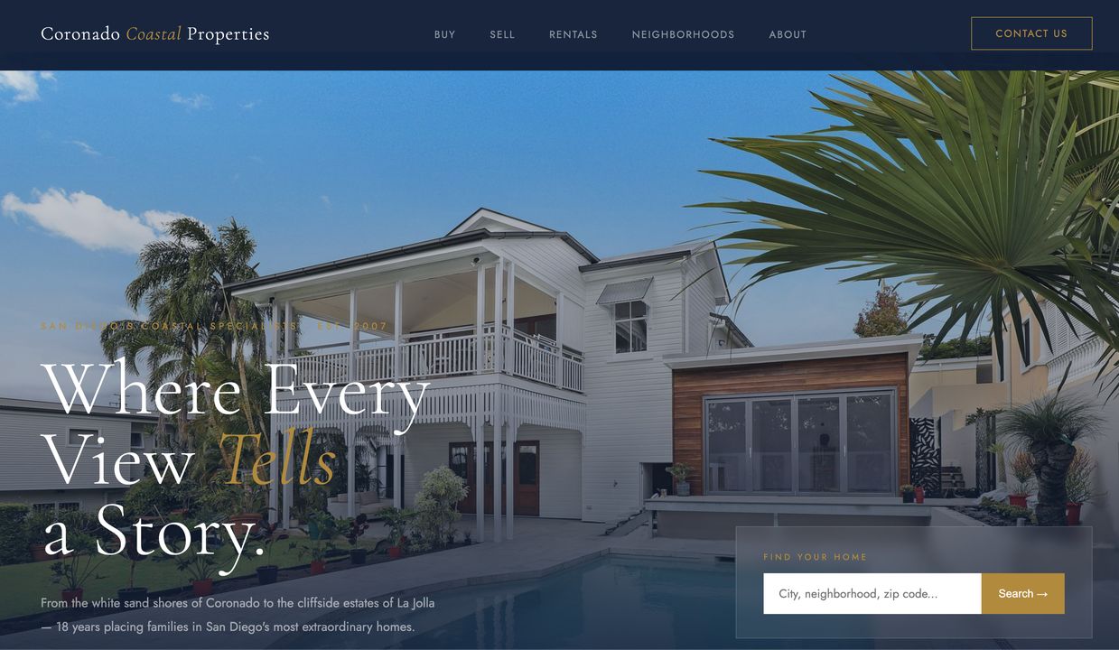 Coronado Coastal Properties - San Diego Real Estate